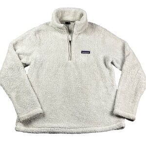 Patagonia Los Gatos 1/4 Zip Fleece Pullover Pelican White Women's Medium